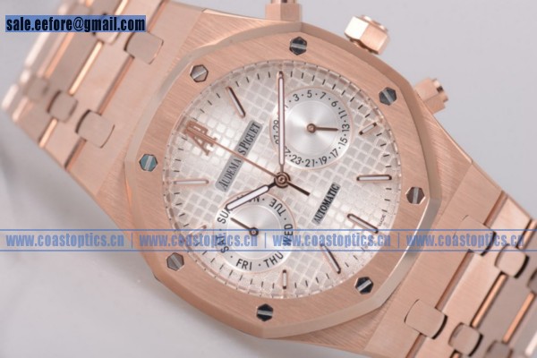 Audemars Piguet Royal Oak Chrono Watch Replica Rose Gold 15400or.oo.1220or.02c (EF)